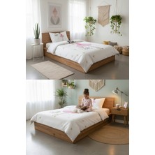 Özgürce Balerin Desenli Bebek ve Çocuk Tek Kişilik Pike Takımı 160X230 Beyaz