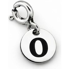 Silveranka 925 Ayar Gümüş O Harfi Kolye Ucu - Charm