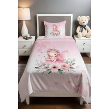 Özgürce Pembe Fiyonklu Peri Kızı Desenli Rahat Uyku Seti