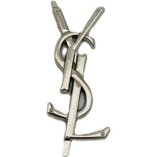 Angel Çanta Aksesuar 7x3 cm Gümüş Ysl Metal Plaka Etiket Süs