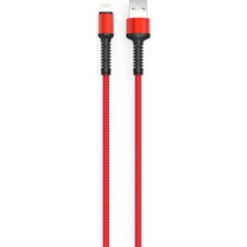 Heptek İletişim Kırmızı LS65 Lightning USB Kablo