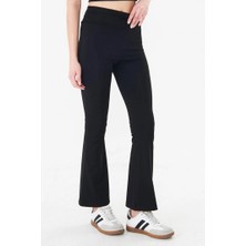 Sortie Collection Kadın Ispanyol Paça Toparlayıcı Yüksek Bel Tayt Siyah