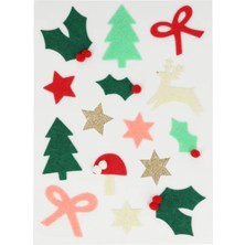 Meri Meri - Felt Christmas Icon Stickers - Yeni Yıl Motifli Çıkartmalar (4'lü)