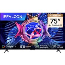 iFFALCON 75U95A 75'' 190 Ekran Uydu Alıcılı 4K Ultra HD Google MiniLED TV