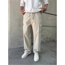 Difransel Jeans Erkek Rahat Kalıp Kargo Baggy Pantolon