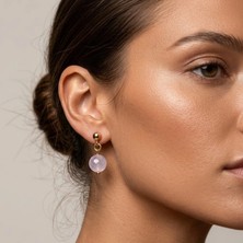 THEIA GemWorks Quara - Pembe Kuvars Küpe