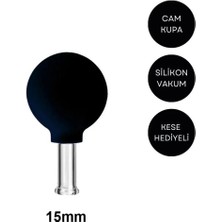 Silikon Vakumlu Göz ve Burun Çevresi Cam Masaj Kupası No:1 Siyah Renk