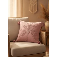 The Mia Püsküllü Kırlent Gül Kurusu 45X45CM