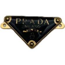Angel Çanta Aksesuar 3.5x2 cm Prada Metal Plaka Etiket  Süs