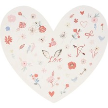 Meri Meri - Valentine’s Mini Sticker Sheets - Kalp & Çiçek Desenli Mini Çıkartmalar - 5'li