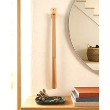 Aslanoyma Klasik Model Naturel Ahşap El Oyması Ayakkabı Çekeceği 75 cm