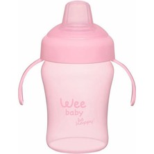 Wee Baby 240 ml Akıtmaz Kulplu Antikolik Bardak 6+ Ay Bebekler İçin  775 Pembe Renkli Tasarım