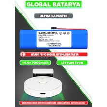 Global Batarya Wiami FX-10 Uyumlu Robot Süpürge Bataryası 14.4V 7000MAH Li-Ion Pil (Ultra Kapasite)