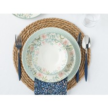 English Home Saigon 24 Parça 6 Kişilik Yemek Takımı Mavi - Pembe Porselen Çok Renkli