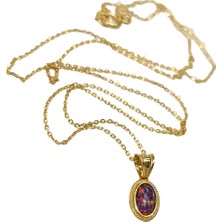 Genel Ateş Opal Kolye 14 Ayar Altın Hd Videolu