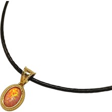 Genel Turuncu Opal Kolye 14 Ayar Altın Hd Videolu