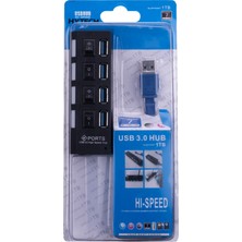 İlk El Grup Hytech HY-U350 Usb3.0 To 4xusb 3.0 Açma Kapama Tuşlu USB HUB(1923)