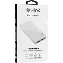 İlk El Grup S-Lınk IP-G10N Beyaz 10.000MAH 2xusb 1xmicro USB 1xtype-C 4 LED Göstergeli POWERBANK(1923)