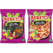 Bebeto Jelibon 2’li Paket 1 kg Küçük Ayılar ve 1kg Küçük Şeftali Halkası