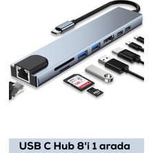 Saravita Type-C To USB Hub 4 Port Çoklayıcı Macbook ile Uyumlu Çoğaltıcı Adaptör