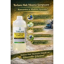 Terlans Parfümlü Halı Yıkama Şampuanı 1 Lt Makine Için Köpük ve Ph Ayarlı Konsantre Şampuan Carpet Cleaning Shampoo