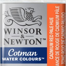 Winsor & Newton Cotman Yarım Tablet Sulu Boya Cadmium Red Pale Hue 103 Renkli Parça
