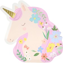 Meri Meri - Unicorn Şekilli Tabak - 8 Adet