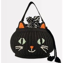 Meri Meri - Trick Or Treat Hasır Çanta - Kedi