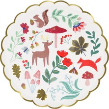 Meri Meri - Winter Woodland Tabaklar - M - 8 Adet