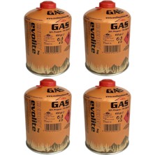 Evolite Butane Propane Vidalı 450 Gr. Ocak Kartuşu - 4 Adet