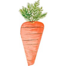 Meri Meri - Carrot Napkin - Havuç Peçeteler - 16'lı