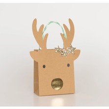 Meri Meri - Small Reindeer With Stars Gift Bags - Ren Geyiği Hediye Çantası