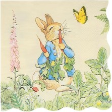 Meri Meri - Peter Rabbit In The Garden Large Napkins - Peter Rabbit Bahçede Peçeteler - L - 16'lı