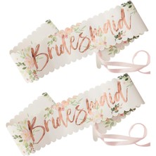 Ginger Ray Çiçekli Bridesmaid Kuşakları - 2 Adet