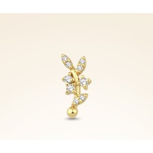 Pare Pırlanta 0,05 Karat Pırlanta Taşlı Piercing - PR01851