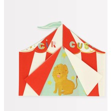 Meri Meri - Circus Shaped Big Top Napkins - Şekilli Sirk Peçete (16'lı)