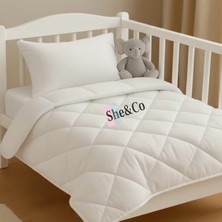 Özgürce Bebek Uyku Seti 100X145 Yorgan ve 35X45 Yastık, Pamuklu Dış Yüzey