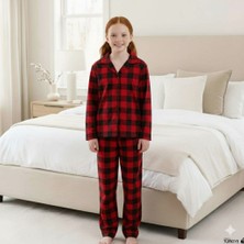 Arn Homewear Ekoseli Erkek- Kız Çocuk Pijama Takımı