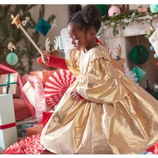 Meri Meri - Gold Angel Dress Age 5-6 - Altın Melek Elbise 5-6 Yaş