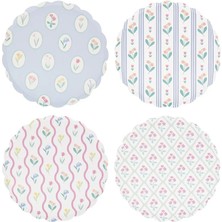 Meri Meri - Bloomsbury Çiçek Desenli Tabaklar - M - 8 Adet