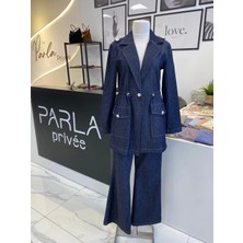 2K Kemal Kadıkıran 2 K Çizgili Denim Takım