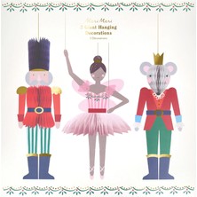 Meri Meri - Nutcracker Dev Asılan Süsler - 3 Adet