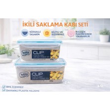 Dikdörtgen Sızdırmaz Saklama Kabı 2,4 L-4,5 L