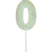 Meri Meri - Mint Number 0 Candle - 0 Numara Mint Mum