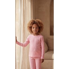 Katia & Bony Kız Çocuk Çiçek Desenli Pijama Takımı Koyu Pembe