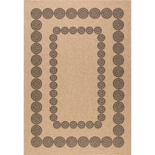 Maison Nazar Nature - Siyah Geometrik Desenli, Doğal Jüt Görünümlü Halı - NAT8868NOI