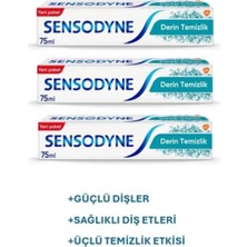 Sensodyne Derin Temizlik Diş Macunu 75 ml 3 Adet