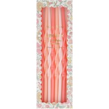 Meri Meri x Liberty - Kıvrımlı Pembe Mumlar - 16 Adet
