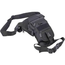 Leaf Shop Siyah Bölmeli Silah Taşıma Çantası 27 x 21 cm Dayanıklı Bel ve Bacak Çantası