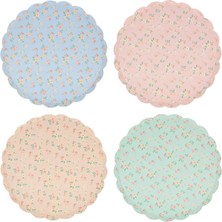 Meri Meri - Vintage Ditsy Tabaklar - M - 8 Adet